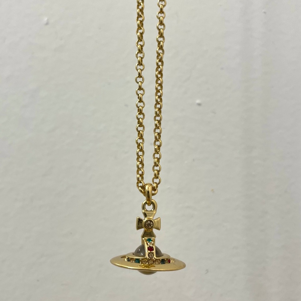 NEW W/ Box&Bag Vivienne Westwood Encrusted Orb Necklace